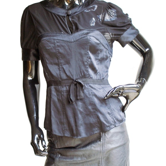 Micheal Kors Black Short Sleeve Top US Size M - Picture 8 of 8